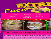 Tablet Screenshot of extreme-facepainting.com